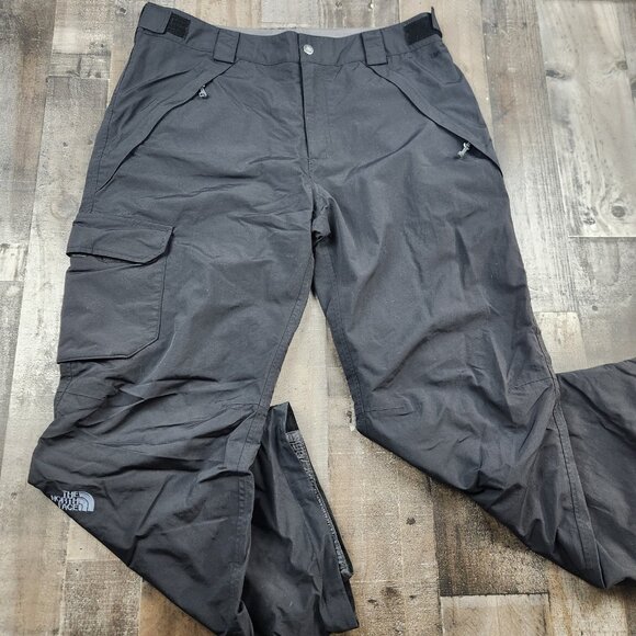 Men's North Face Hyvent Size L Large Black Snowboard Snow Pants - Picture 1 of 12